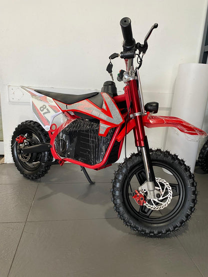 Electric Dirt Bike 36 volts with 500 Watts Brushless Motor 3-Speed Modes.