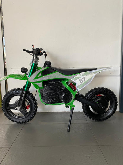 Electric Dirt Bike 36 volts with 500 Watts Brushless Motor 3-Speed Modes.