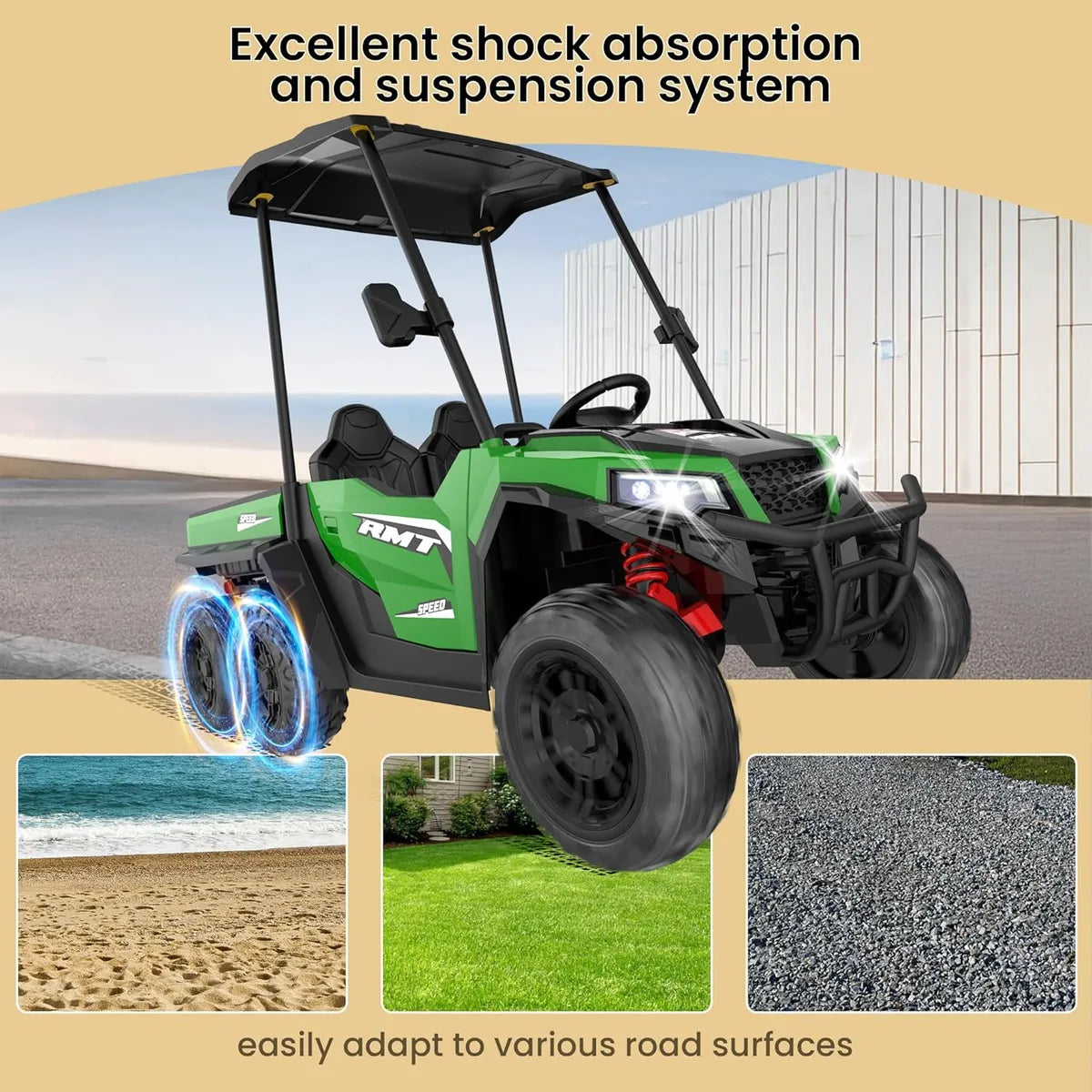24V Kids Ride-On Dump Truck (4WD Two-Seater with Remote)