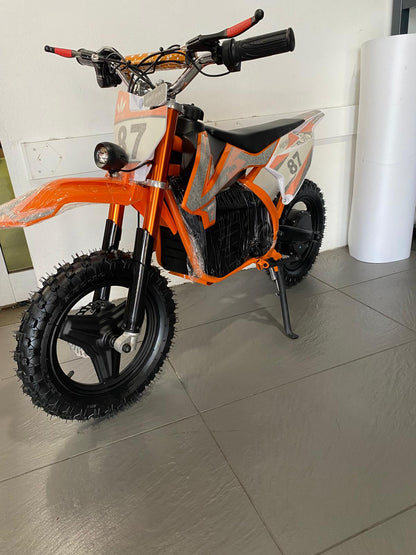 Electric Dirt Bike 36 volts with 500 Watts Brushless Motor 3-Speed Modes.