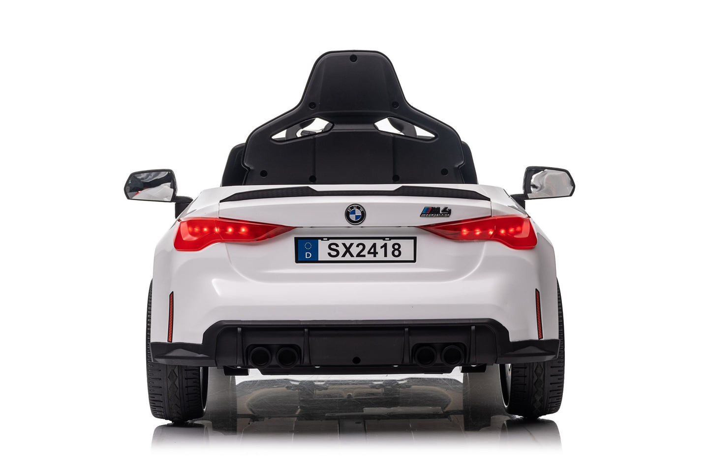 BMW M4 Competition 12V Kids Ride-On Car – Official Licensed Model, Blue-white-Yellow