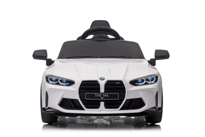 BMW M4 Competition 12V Kids Ride-On Car – Official Licensed Model, Blue-white-Yellow