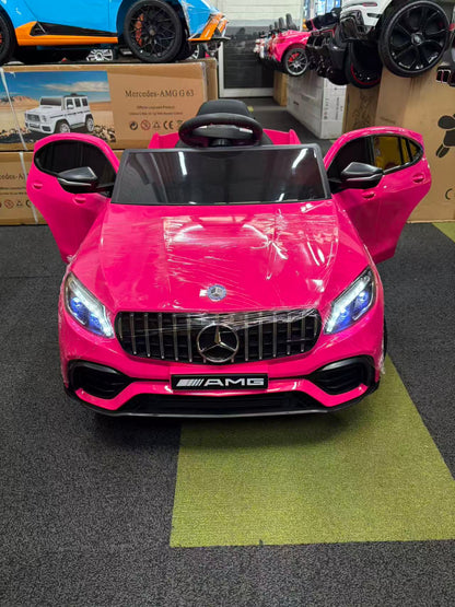 4-Wheel Drive Mercedes-Benz GLC Style 12V Kids Ride-On Car – 4 Motors- Pink, Black, White, Red