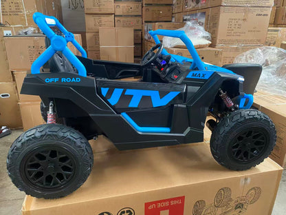Upgraded UTV 4WD Off-Road 24 V Two-seater – Upgraded New high-powered Quiet Motors, Air Rubber Wheels