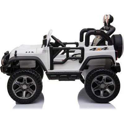 24V Thunder 2-Seater Kids Ride-On Jeep – 4×24 Motors, Remote Control & EVA Wheels-White,Black,Pink