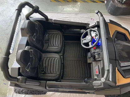 Upgraded UTV 4WD Off-Road 24 V Two-seater – Upgraded New high-powered Quiet Motors, Air Rubber Wheels