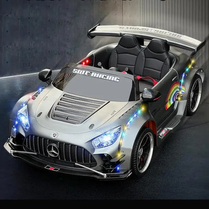 24V 2-Seater Mercedes-Benz AMG GT Kids Electric Drift Car with RC, App Control & Bluetooth