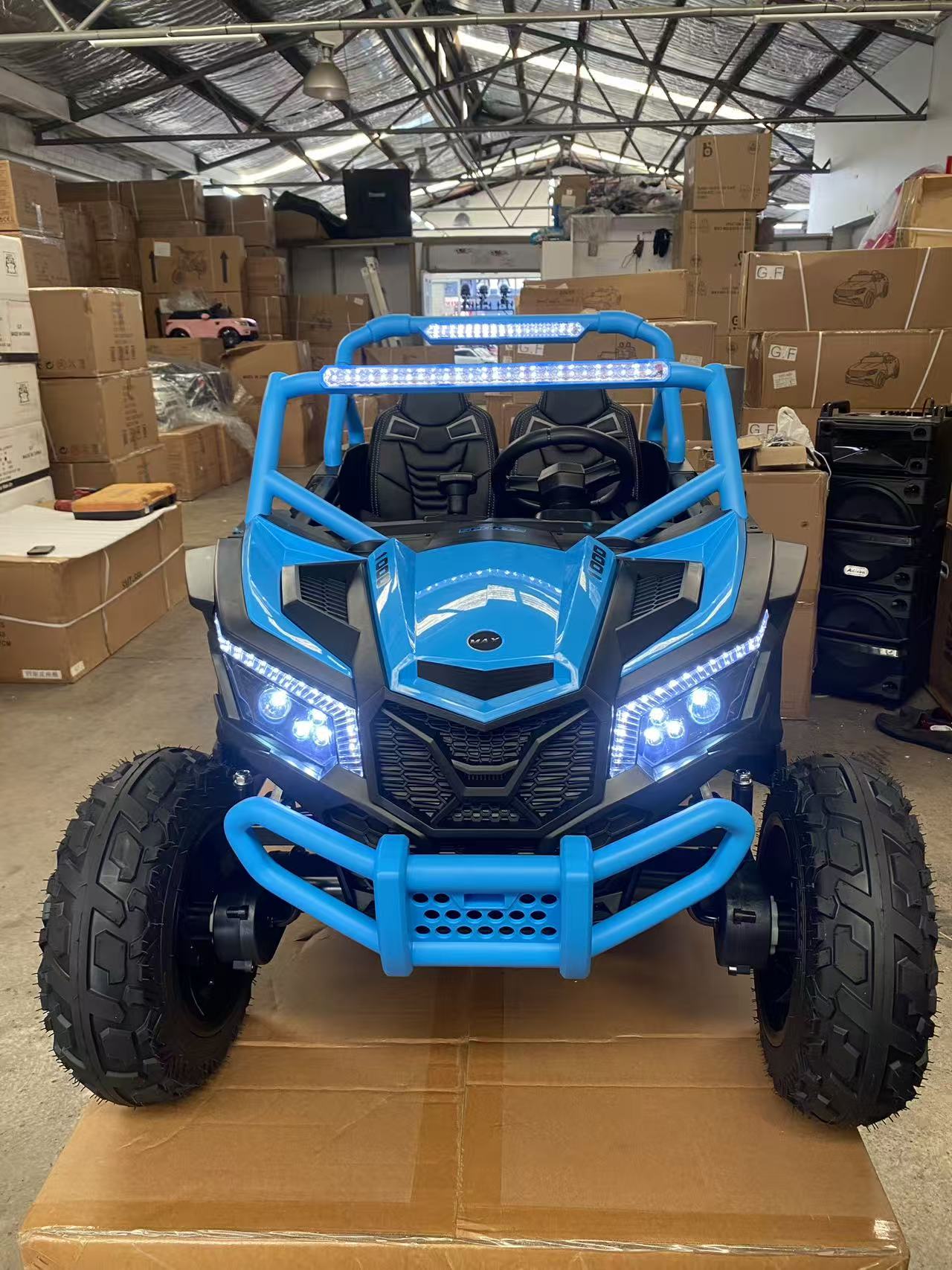 Upgraded UTV 4WD Off-Road 24 V Two-seater – Upgraded New high-powered Quiet Motors, Air Rubber Wheels