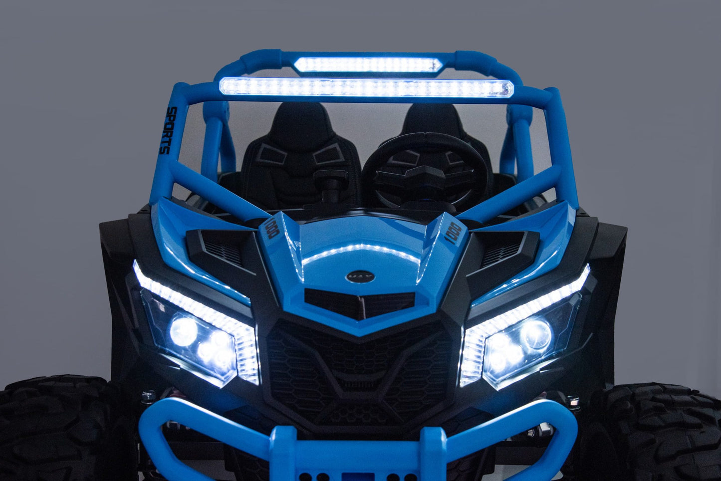 Upgraded UTV 4WD Off-Road 24 V Two-seater – Upgraded New high-powered Quiet Motors, Air Rubber Wheels