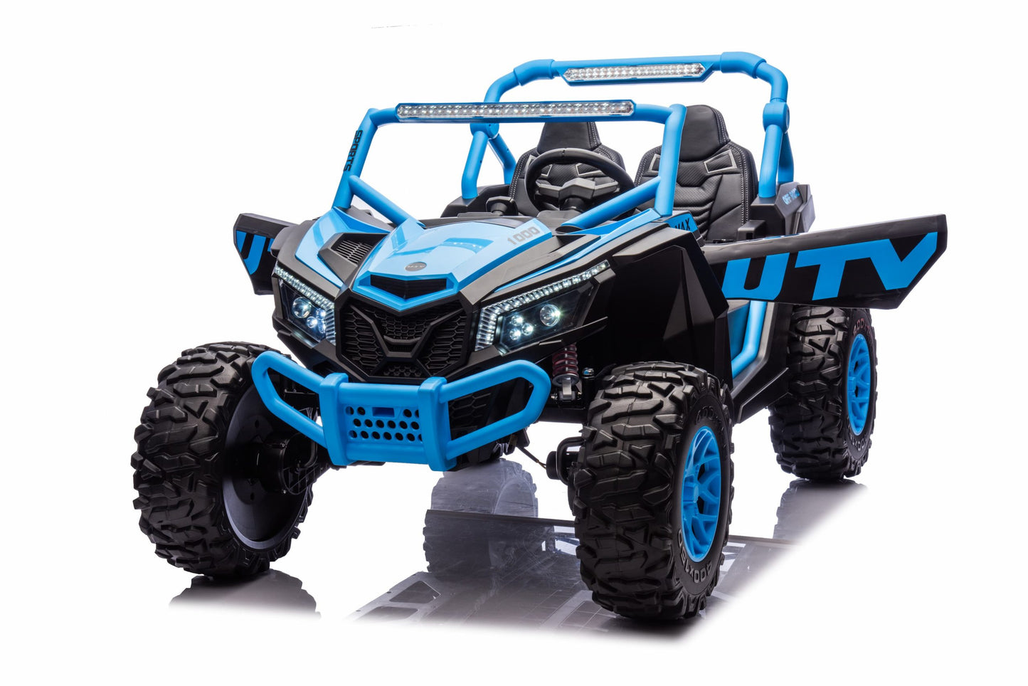 Upgraded UTV 4WD Off-Road 24 V Two-seater – Upgraded New high-powered Quiet Motors, Air Rubber Wheels
