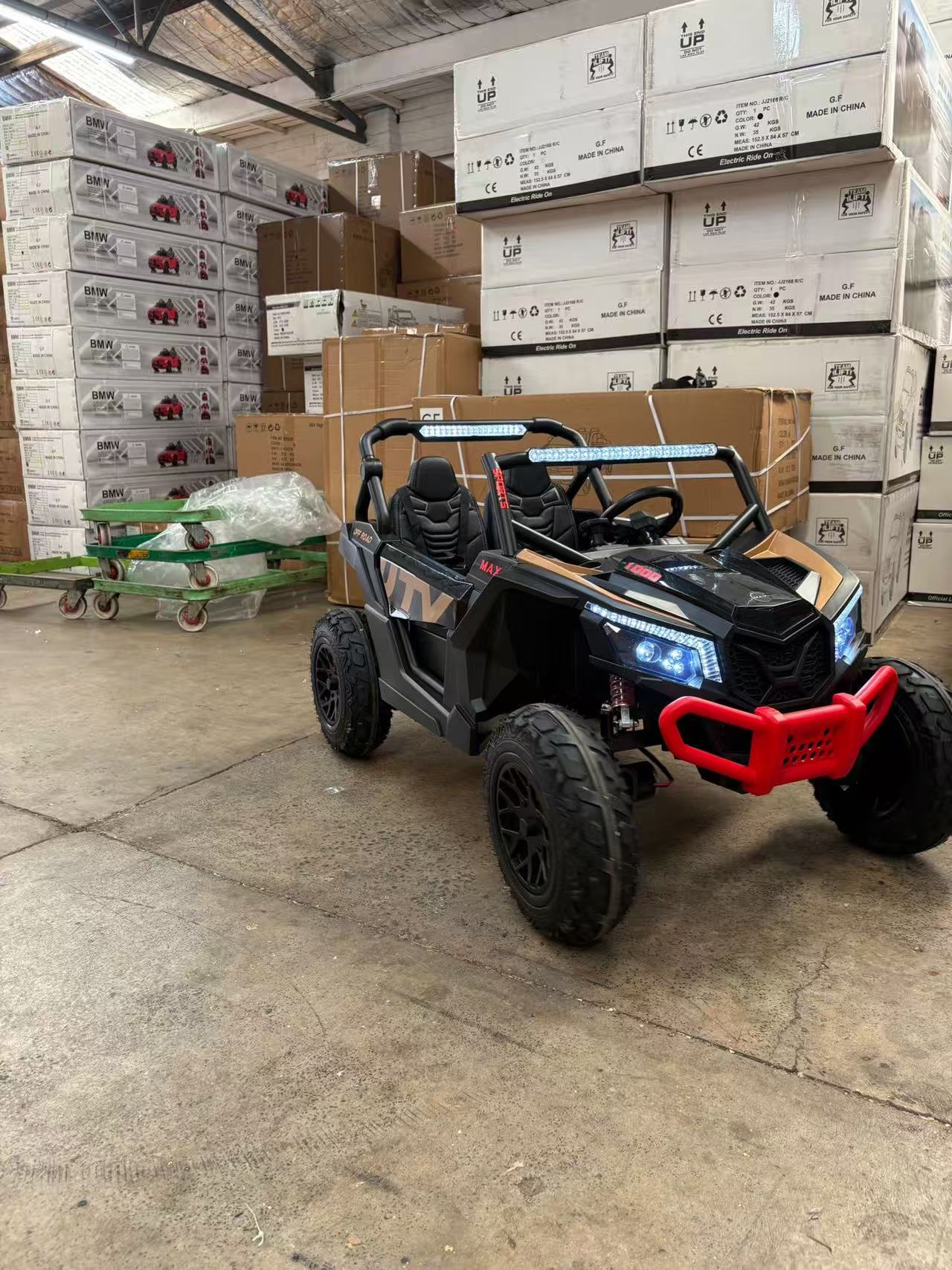 Upgraded UTV 4WD Off-Road 24 V Two-seater – Upgraded New high-powered Quiet Motors, Air Rubber Wheels