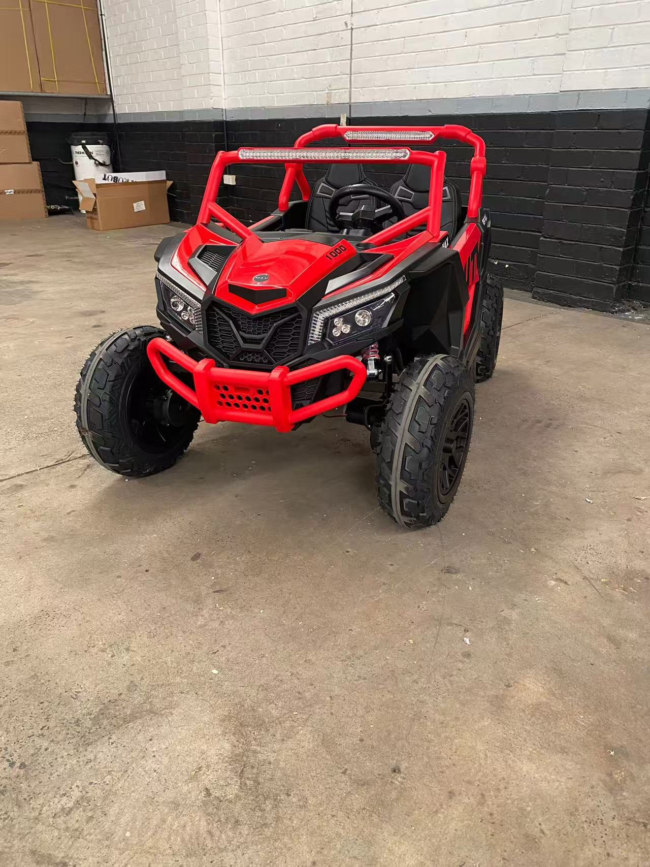 Upgraded UTV 4WD Off-Road 24 V Two-seater – Upgraded New high-powered Quiet Motors, Air Rubber Wheels