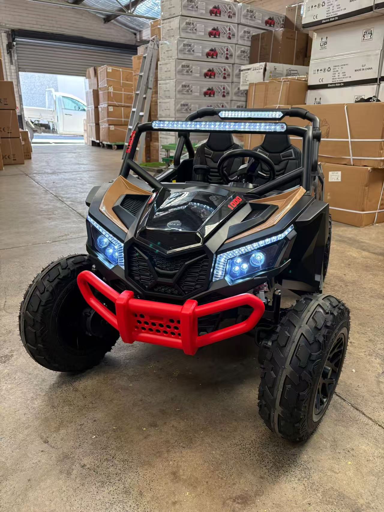 Upgraded UTV 4WD Off-Road 24 V Two-seater – Upgraded New high-powered Quiet Motors, Air Rubber Wheels