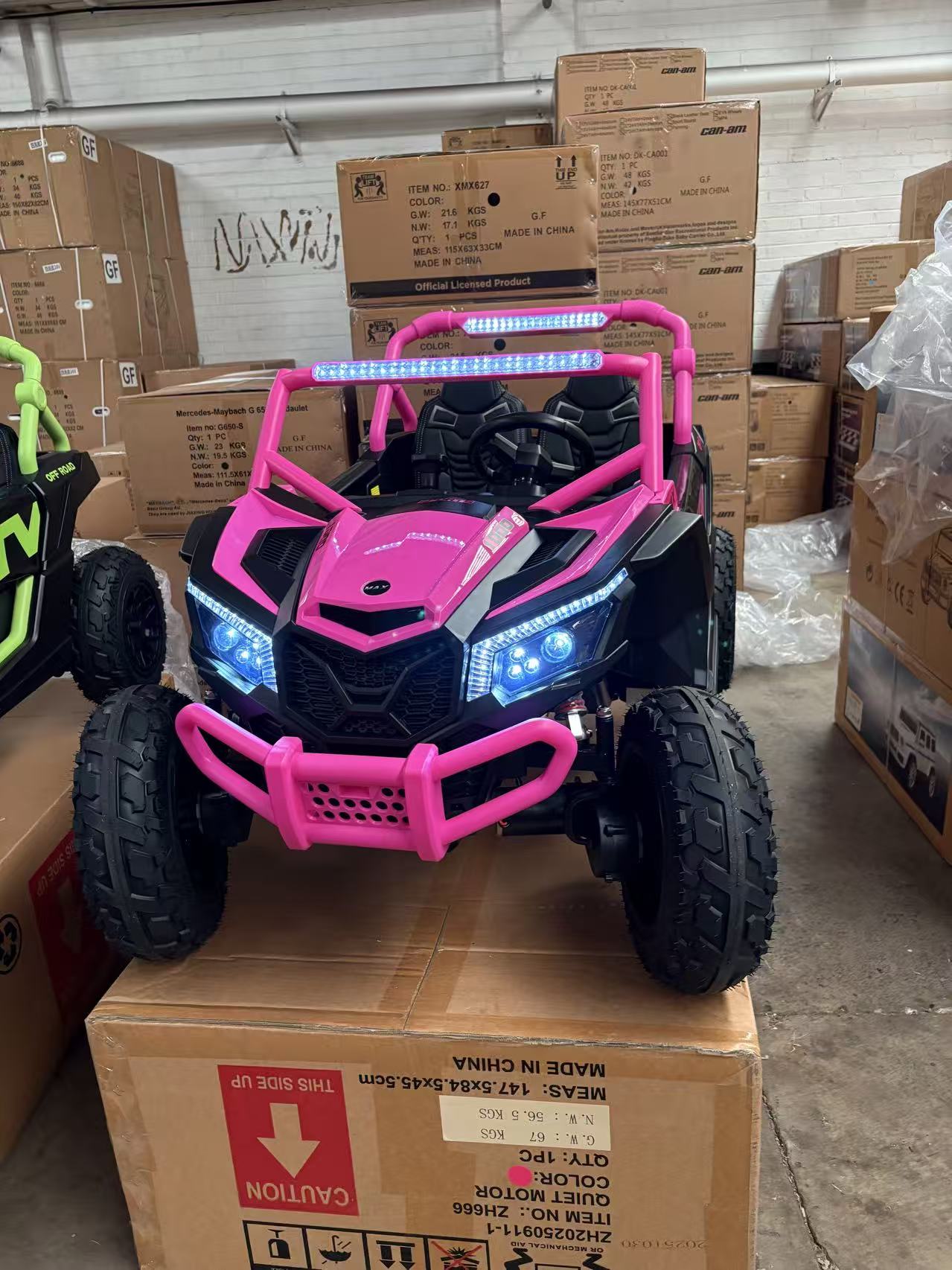 Upgraded UTV 4WD Off-Road 24 V Two-seater – Upgraded New high-powered Quiet Motors, Air Rubber Wheels