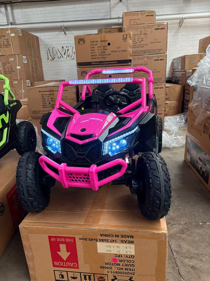 Upgraded UTV 4WD Off-Road 24 V Two-seater – Upgraded New high-powered Quiet Motors, Air Rubber Wheels
