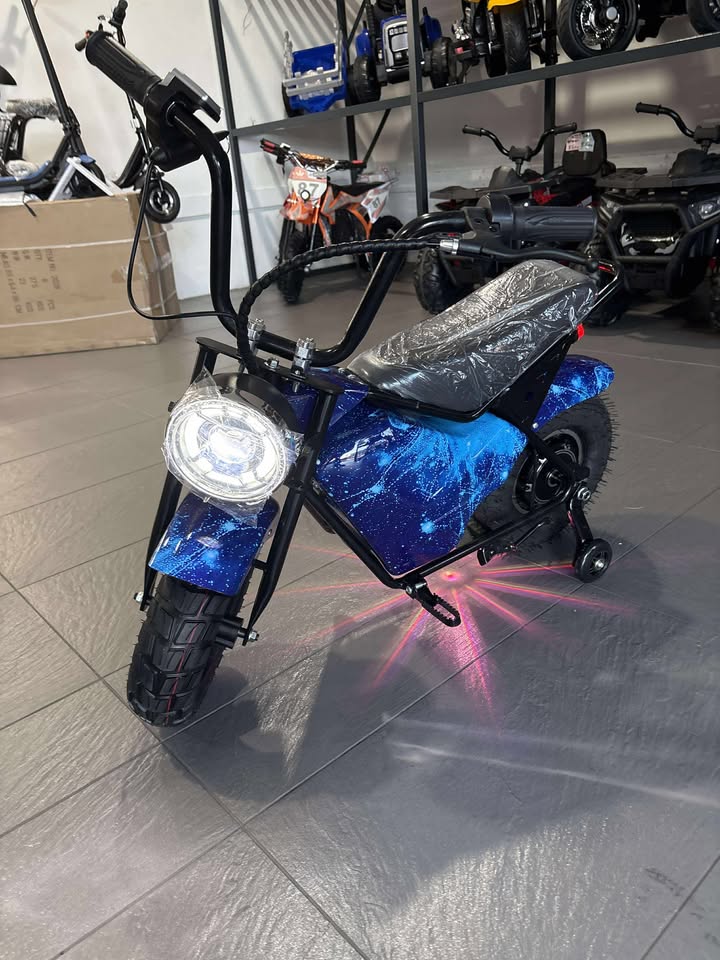 Electric Rechargeable Bike 36 Volt with brushless Motor 350 Watts, Air Rubber Wheels, optional training wheels