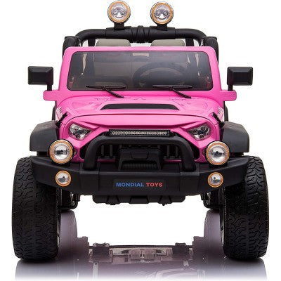 24V Thunder 2-Seater Kids Ride-On Jeep – 4×24 Motors, Remote Control & EVA Wheels-White,Black,Pink