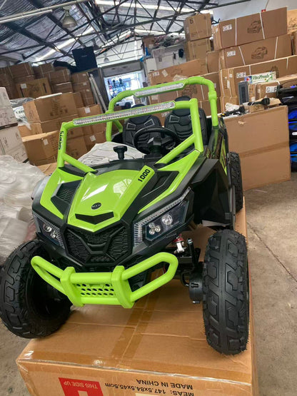 Upgraded UTV 4WD Off-Road 24 V Two-seater – Upgraded New high-powered Quiet Motors, Air Rubber Wheels