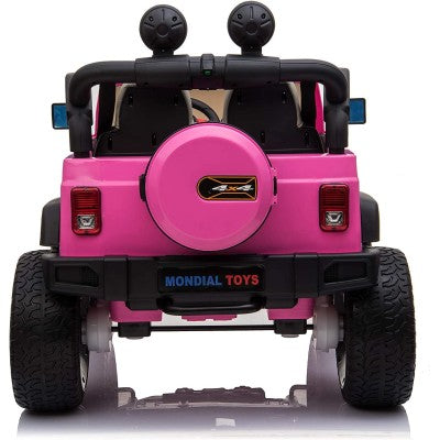 24V Thunder 2-Seater Kids Ride-On Jeep – 4×24 Motors, Remote Control & EVA Wheels-White,Black,Pink