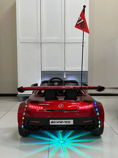 24V 2-Seater Mercedes-Benz AMG GT Kids Electric Drift Car with RC, App Control & Bluetooth