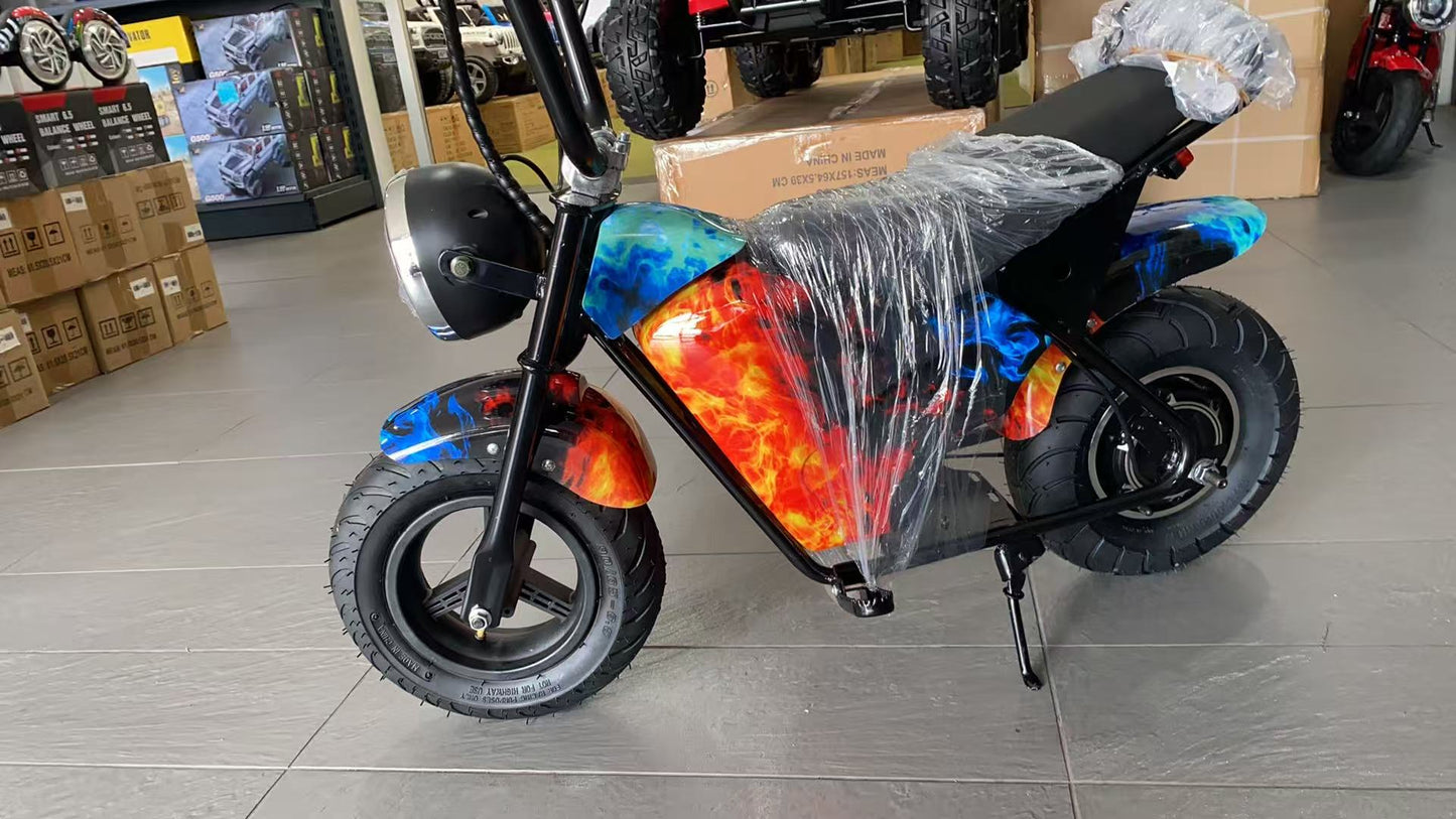Electric Rechargeable Bike 36 Volt with brushless Motor 350 Watts, Air Rubber Wheels, optional training wheels