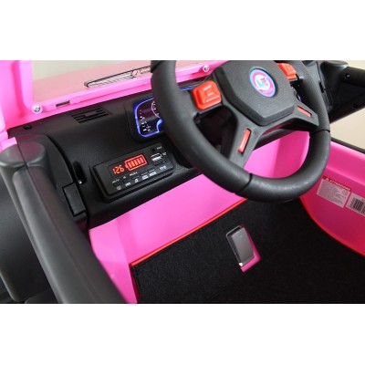 24V Thunder 2-Seater Kids Ride-On Jeep – 4×24 Motors, Remote Control & EVA Wheels-White,Black,Pink