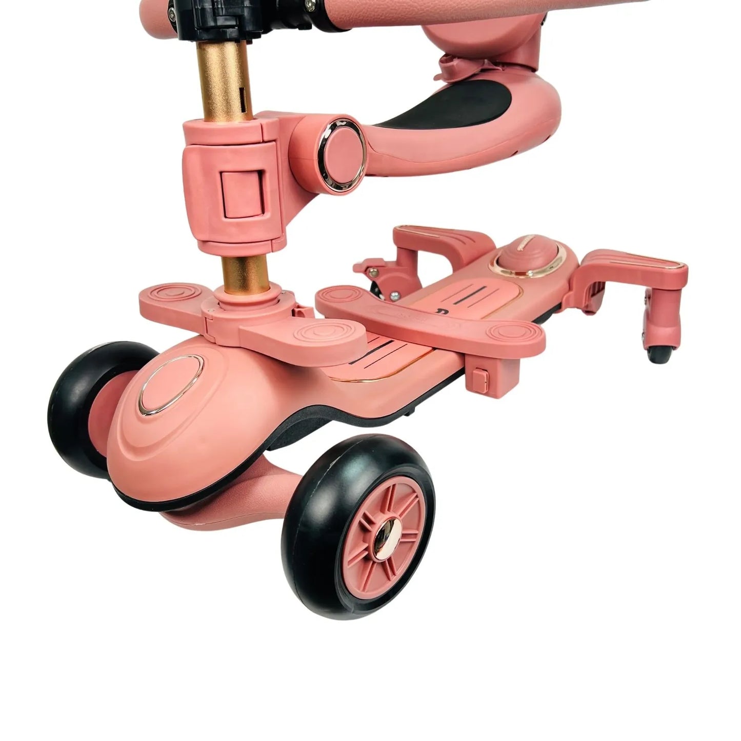6-In-1-Toddler Scooter with Seat, Backrest, Musical LED Wheels, and Sunshade