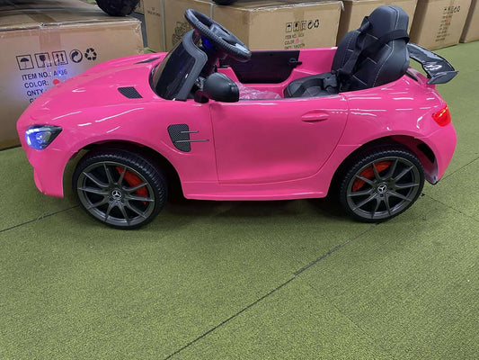 Mercedes Benz with remote and Leather seat, amazing colors, Red, White, Black, Pink, Blue